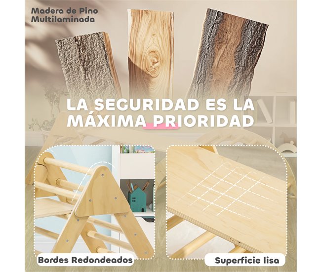 Jogo de Aprendizagem Placa de Pinho Multicamada AIYAPLAY Castanho