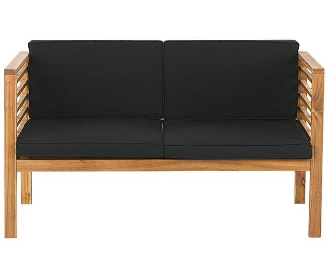 Beliani Conjunto lounge Madeira de acácia PACIFIC Castanho