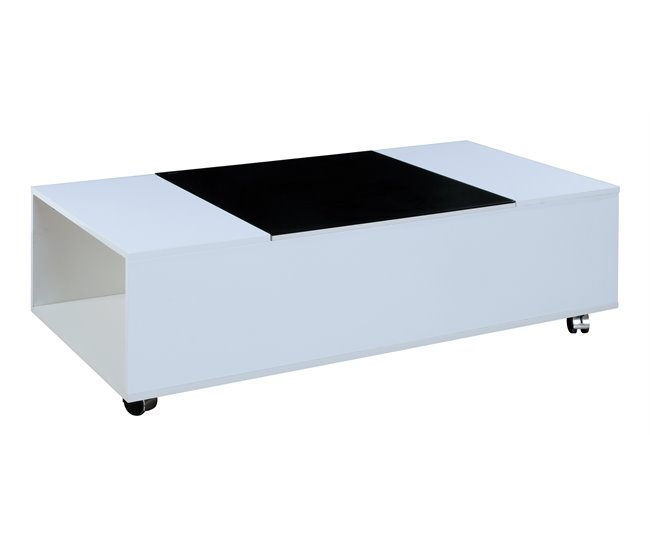Mesa de centro elevável branco SAM Branco/ Preto