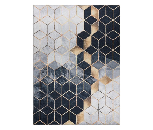 ANDRE 1171 Tapete cubo rico antiderrapante 120x170 Preto