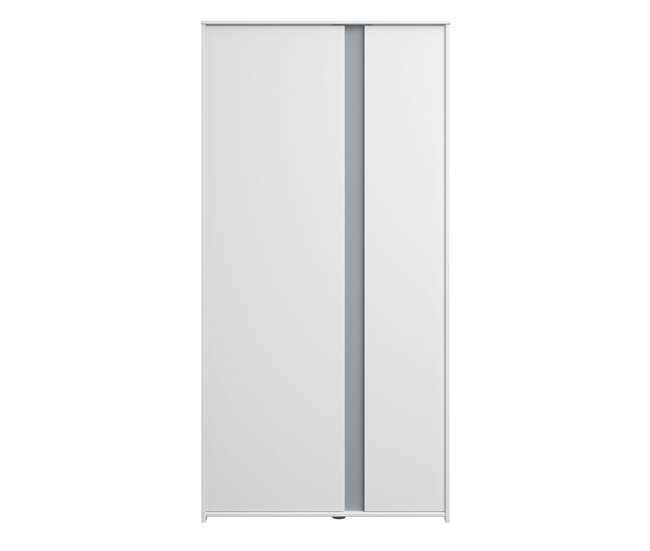 Guarda-roupa Germain Youth 2 portas em melamina moderna Branco