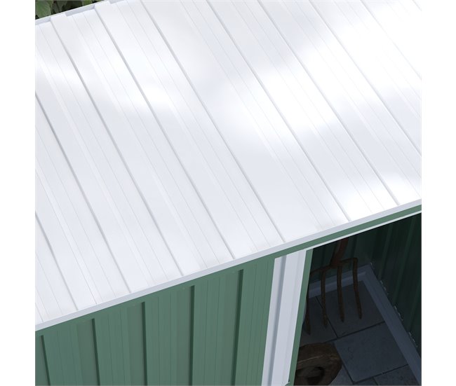 Abrigo de Exterior Aço e PP Outsunny Verde