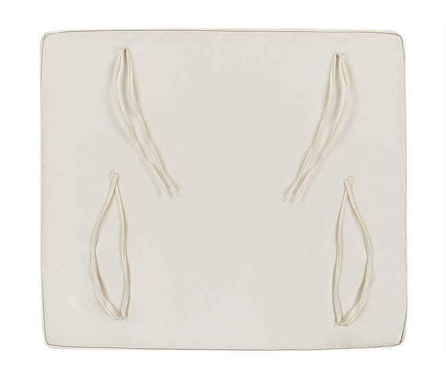 Beliani Conjunto lounge Madeira de acácia PACIFIC Branco/ Bege