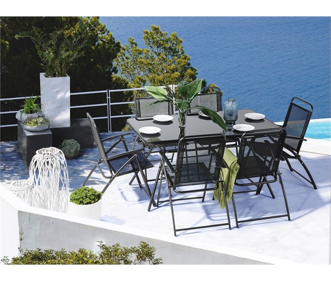 Beliani Cadeira de jardim LIVO Preto