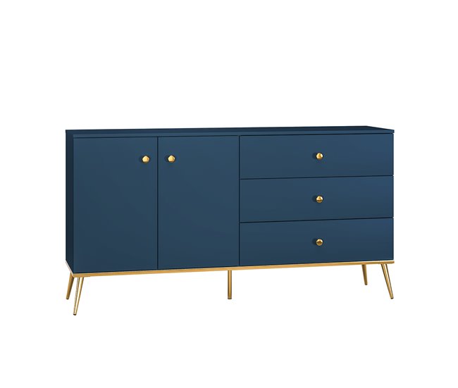 Aparador de 2 portas e 3 gavetas Thalia 160 Azul