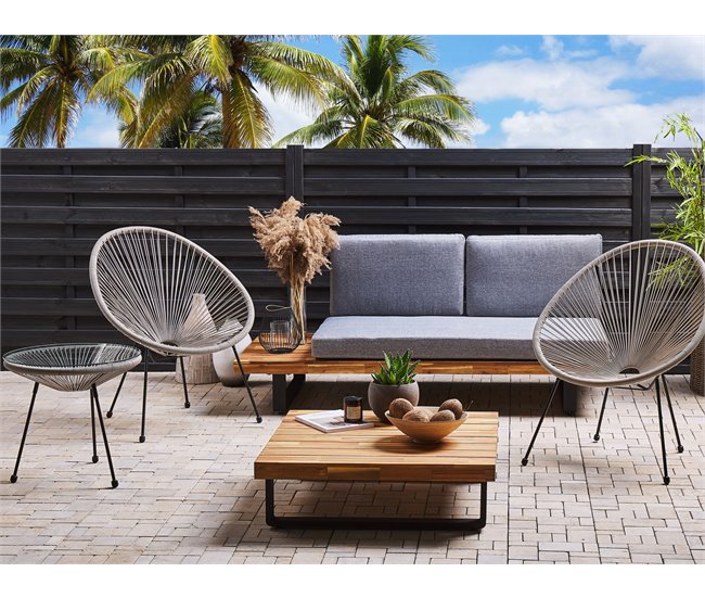 Beliani Conjunto bistrô ACAPULCO II Branco