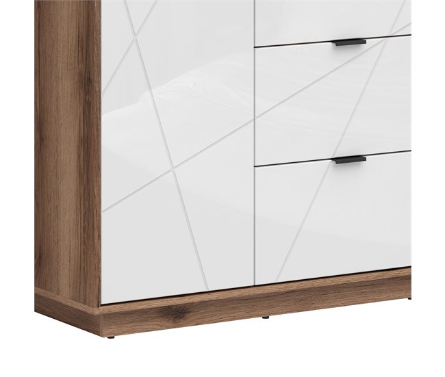 Armário de 2 portas e 2 gavetas Sven 94 Branco