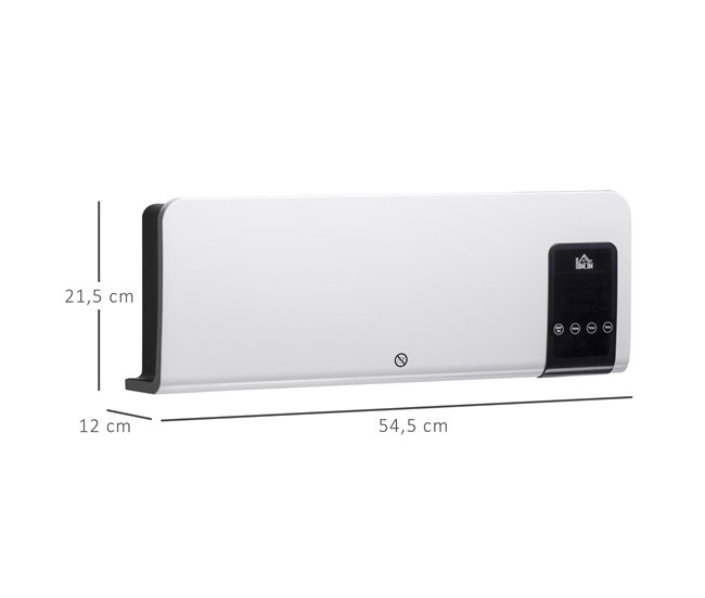 Aquecedor Elétrico ABS HOMCOM, casa - aquecimento e climatização Branco