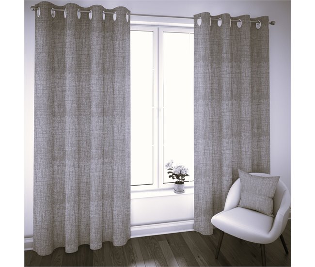 Cortina LONETA 140x260cm Cinza