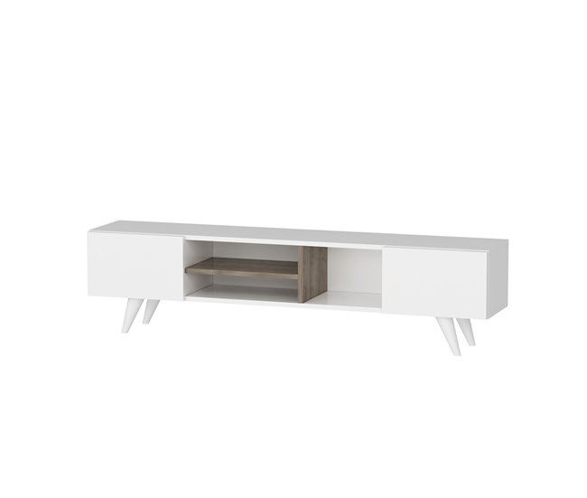 Armário de TV Assens em aglomerado 160 Branco