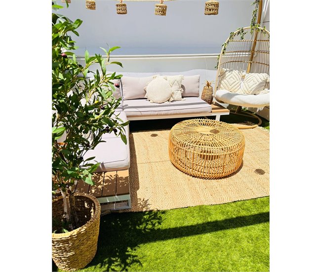 Beliani Almofada decorativa MADIA Bege