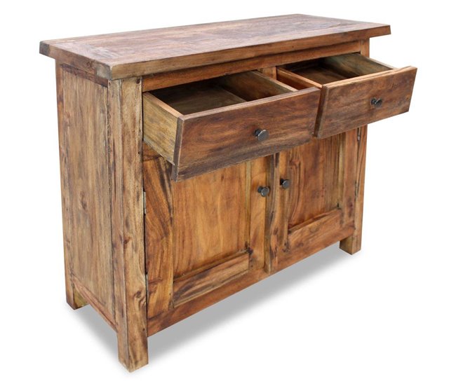 Aparador buffet mueble consola mueble de almacenaje madera maciza Castanho