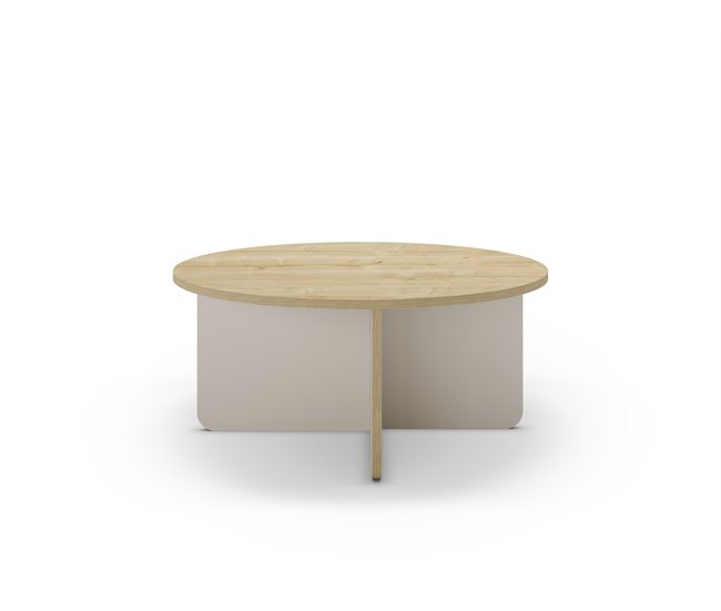 Mesa de centro redonda HILLARY Creme