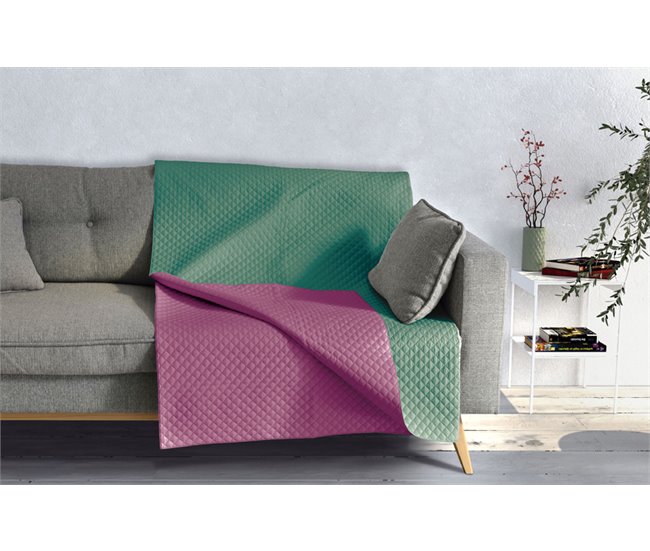 Manta xadrez multiusos GANTE 180x270 vermelho e verde Vermelho