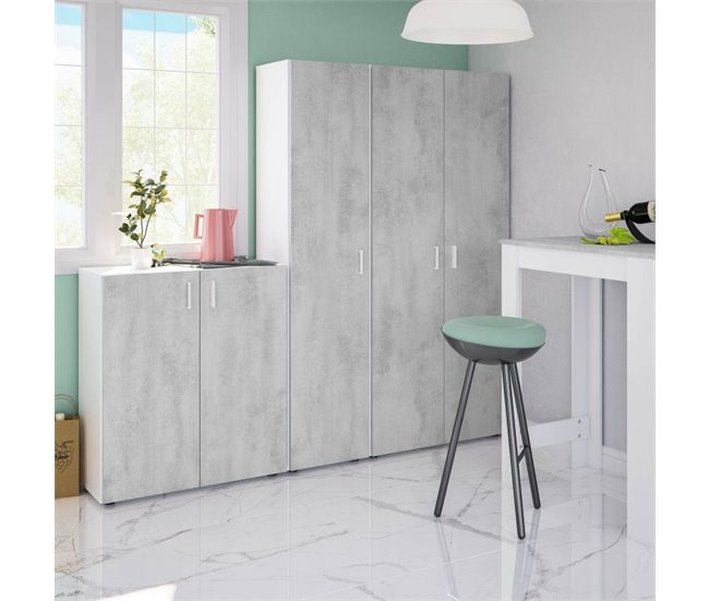 Armário multifunções 1 porta 41 Branco/cinza