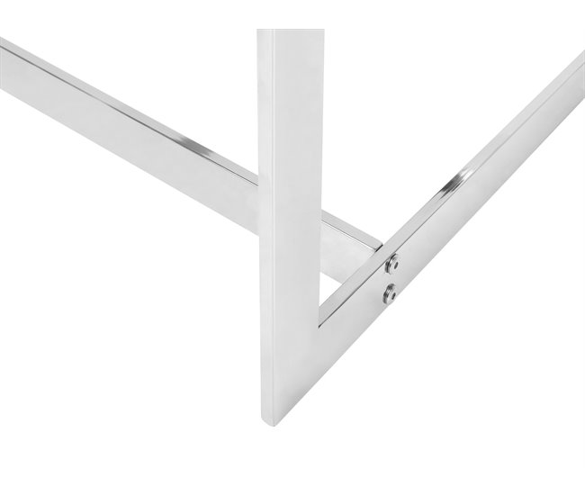 Beliani Mesa de centro CRYSTAL 80x80 Cinza