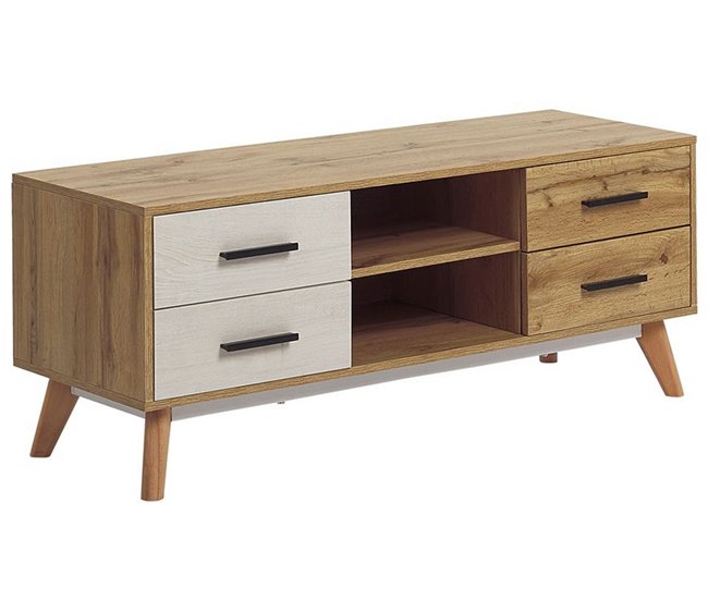 Beliani Mesa de TV FORESTER 120 Castanho