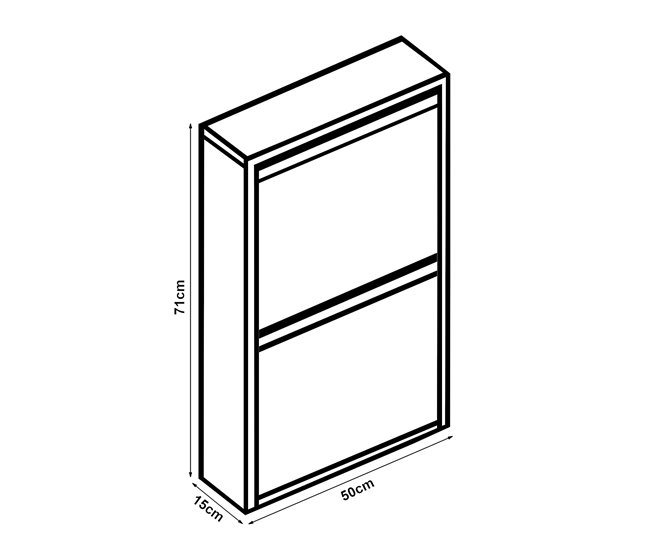 apateira Sokndal com 2 portas Branco/ Bege