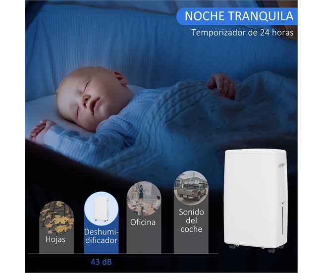 Desumidificador HOMCOM 821-031V90WT Branco