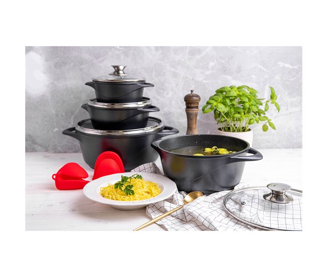 Trem de Cozinha Indução Briebe MGK-12 Preto