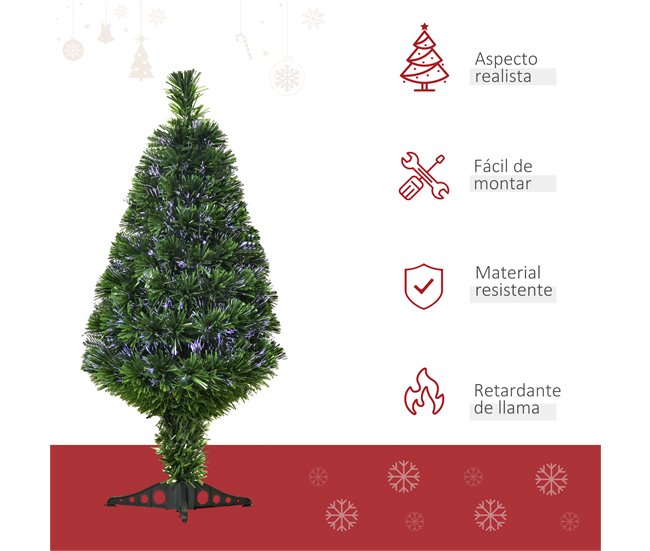 Árvore de Natal PVC e Plástico HOMCOM, casa - natal Verde