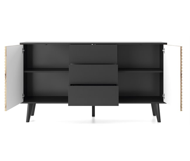 APARADOR WILLOW 154 Preto/ Creme