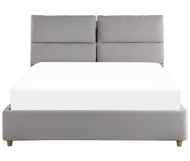 Beliani Cama baú Veludo BATILLY 154x224 Bege