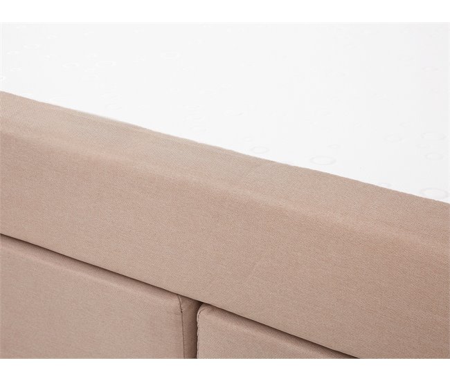 Beliani Cama continental Poliéster ADMIRAL 190x215 Areia