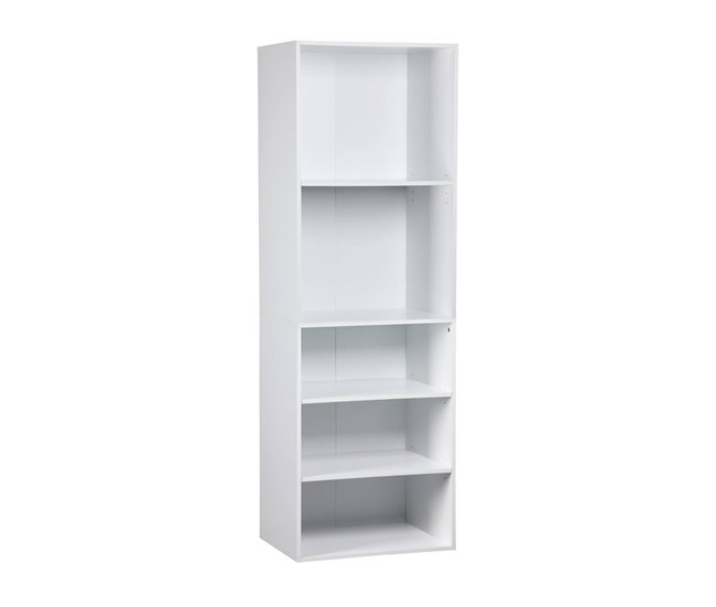 Módulo de roupeiro com 5 prateleiras, painéis laminados 60 Branco