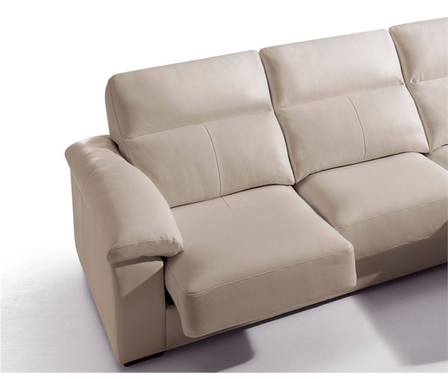 Chaise longue pele WILLY Bege