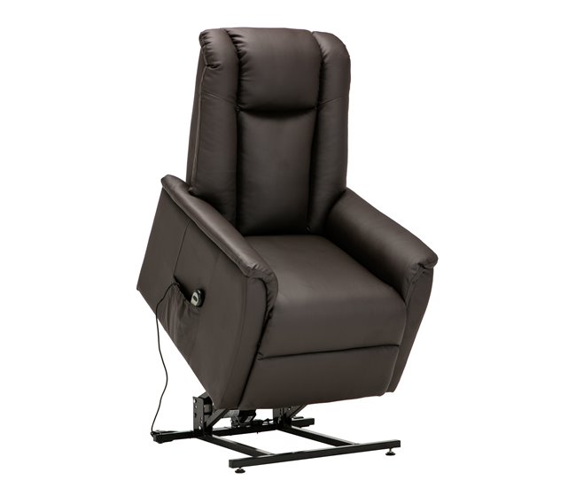 Poltrona relax elétrica pele sintética MAX Chocolate