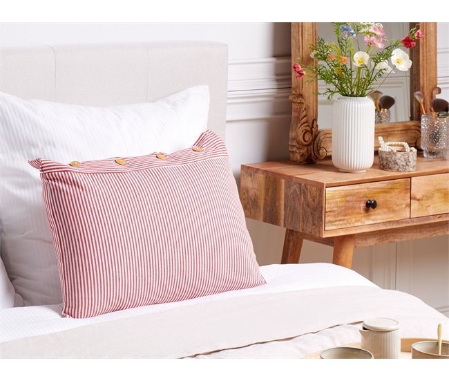 Beliani Almofada decorativa AALITA 60x40 Vermelho