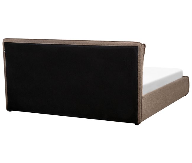 Beliani Cama baú Bouclé BAJONNA 204x235 Cinza