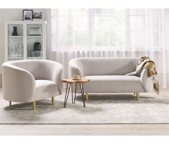Beliani Poltrona LOEN Bege