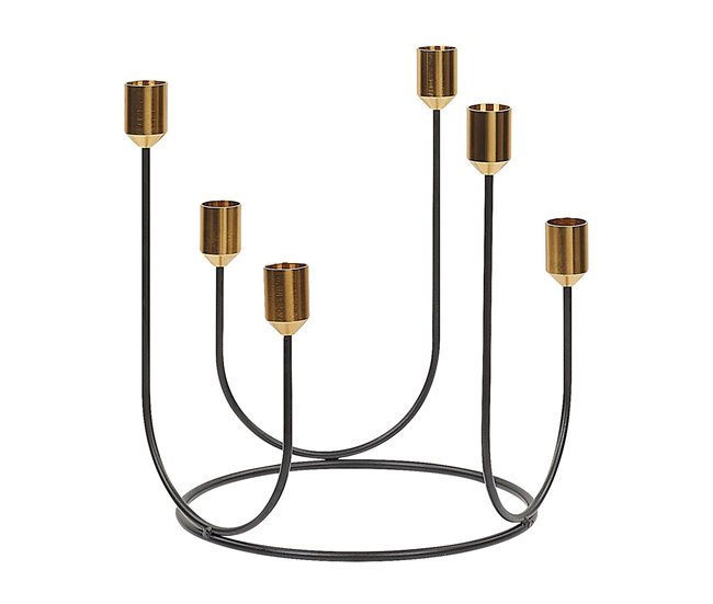 Beliani Candelabro PANAY Preto