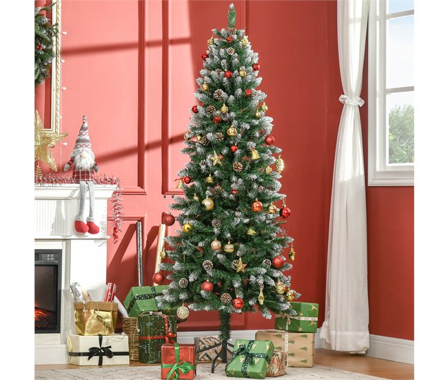 Árvore de Natal Artificial PVC HOMCOM, casa - natal Verde