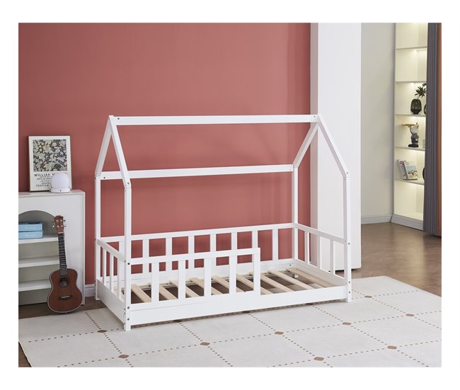 Cama cabine de madeira 166x87 Branco