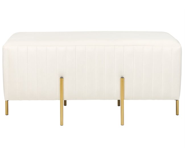 Beliani Tamborete Veludo DAYTON 93x48 Cinza Claro