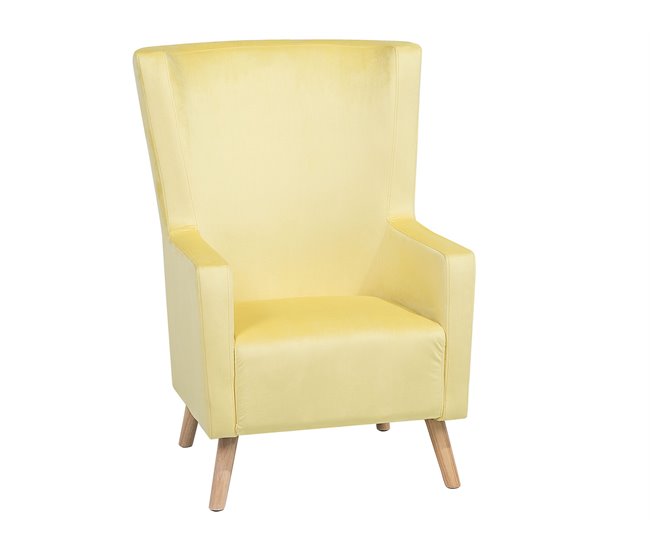 Beliani Poltrona com braços ONEIDA Amarelo