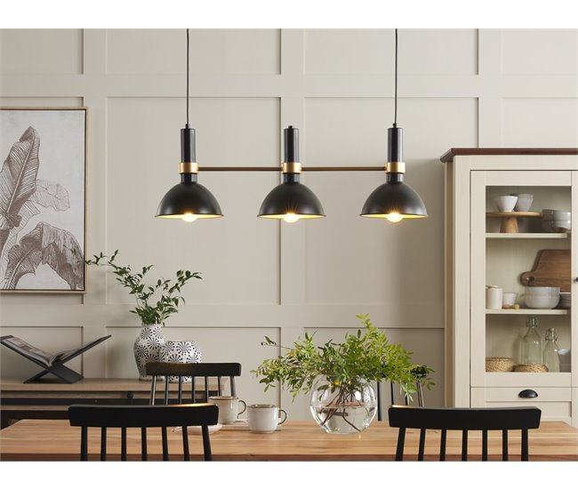 Beliani Candeeiro de tecto BELES Preto