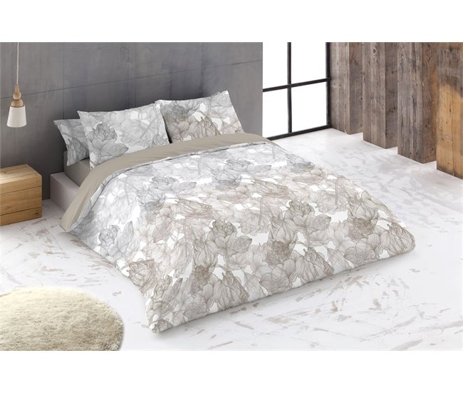 Capa de edredão LUJO para cama de 90cm Bege