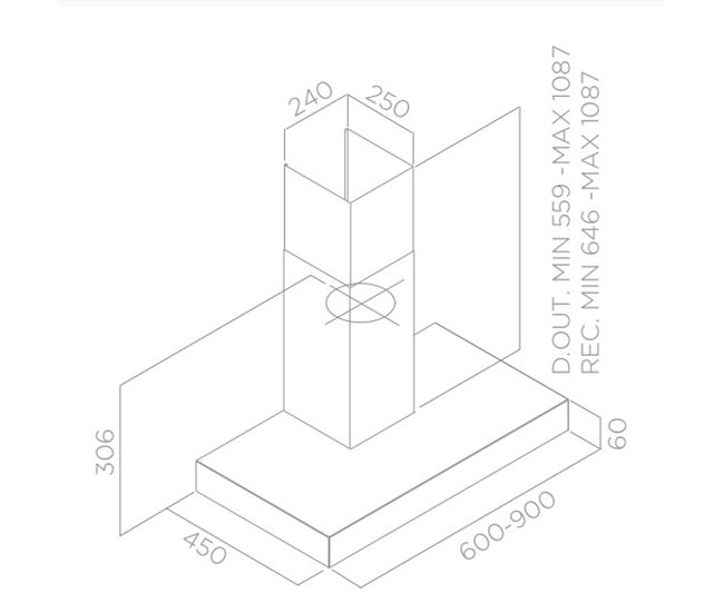 Exaustor decorativo TURBOAIR ZOE IX/A Inoxidavel