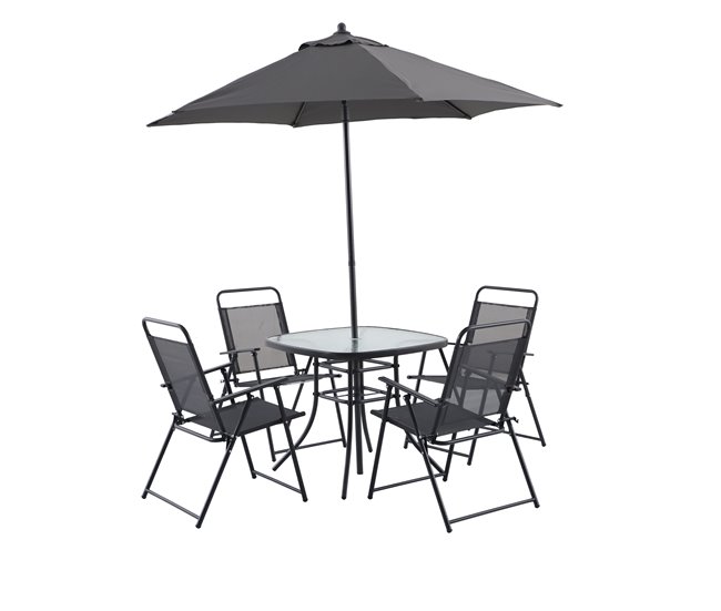 Set de jardim ROMA cor cinza escuro Cinza