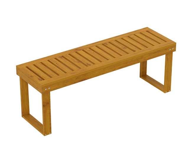 Banco de Jardim Madeira de Pinho Outsunny Castanho