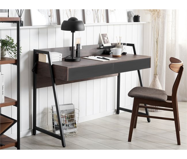 Beliani Secretária HARPER 120x48 Castanho