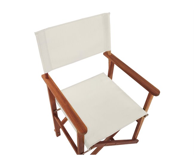 Beliani Cadeira de jardim CINE Branco/ Bege