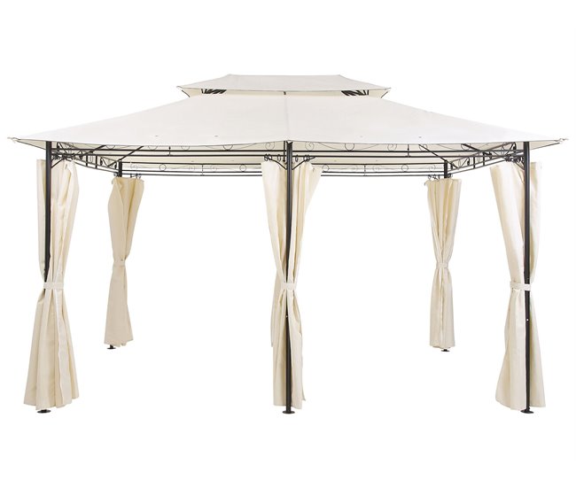 Beliani Pérgola de Jardim COLOS 400x300 Bege