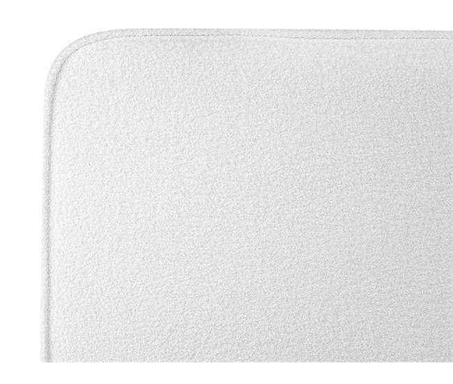 Beliani Cama com estrado Bouclé VALOGNES 172x220 Branco