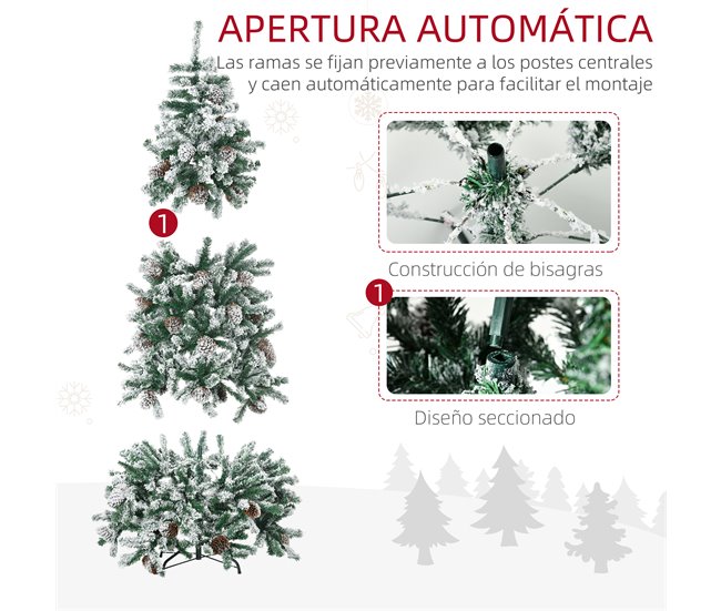 Árvore de Natal HOMCOM 830-751V01GN Verde