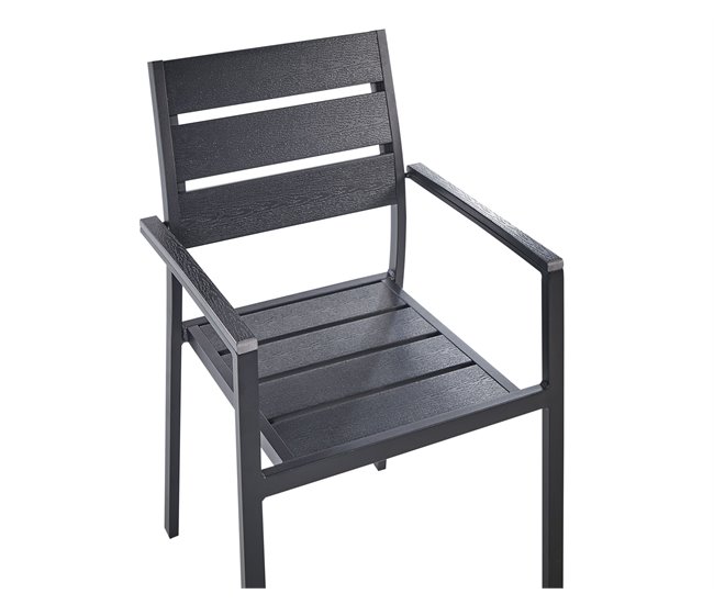 Beliani Cadeira de jardim VERNIO Preto